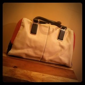 Faux Leather Medium Satchel